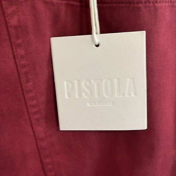 Pistola Tammy Trousers High Waisted Cropped Pants merlot Red Size 30. NWT - Picture 5 of 9